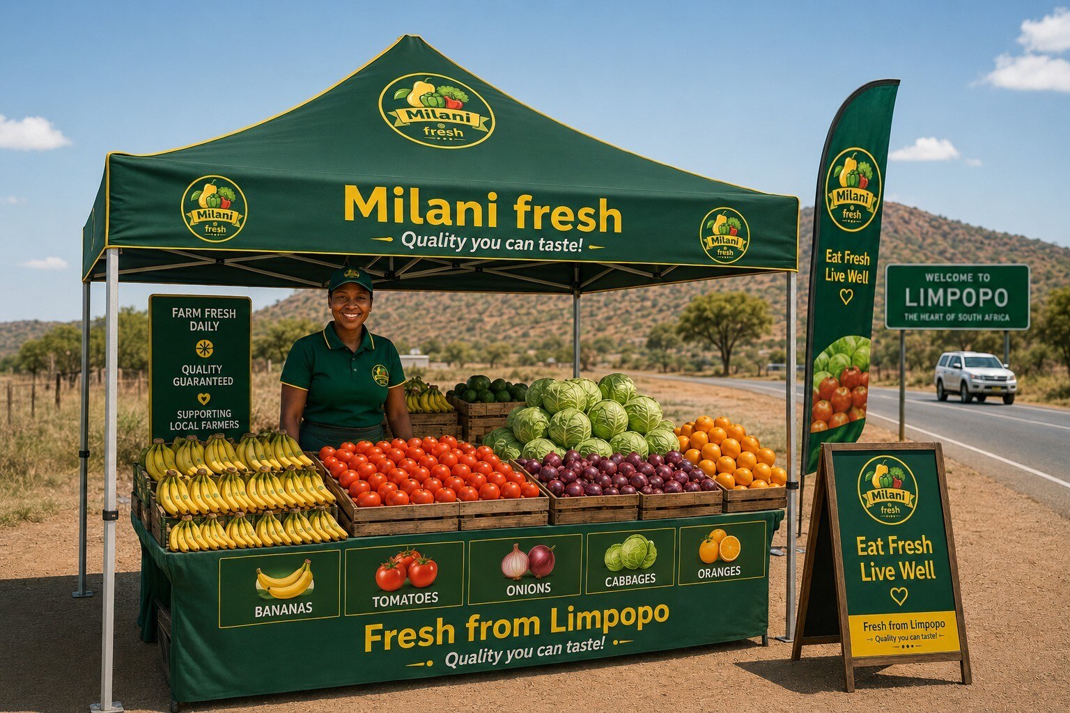 Milani Fresh branded mobile market in Limpopo